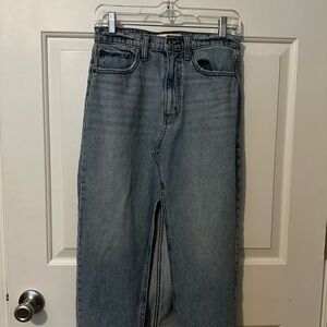 Abercrombie & Fitch Denim Long Skirt